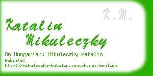 katalin mikuleczky business card